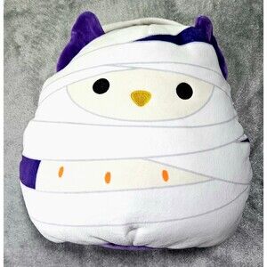 Squishmallows Original Holly Mummy Owl Halloween Treat Pail Sz 12 inches